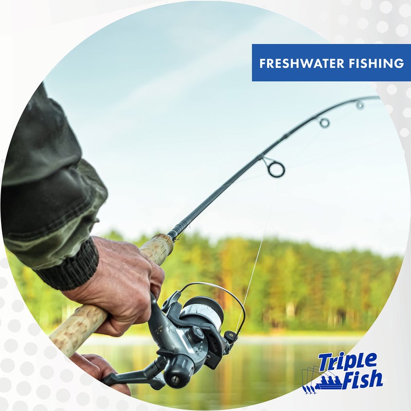 Triple Fish Monofilament Line, 150 lb / 68.0 kg Test, .051 in / 1.30 mm Dia, Clear, 5 lb / 2.26 kg Spool, 1575 yd / 1440 m - Image 2
